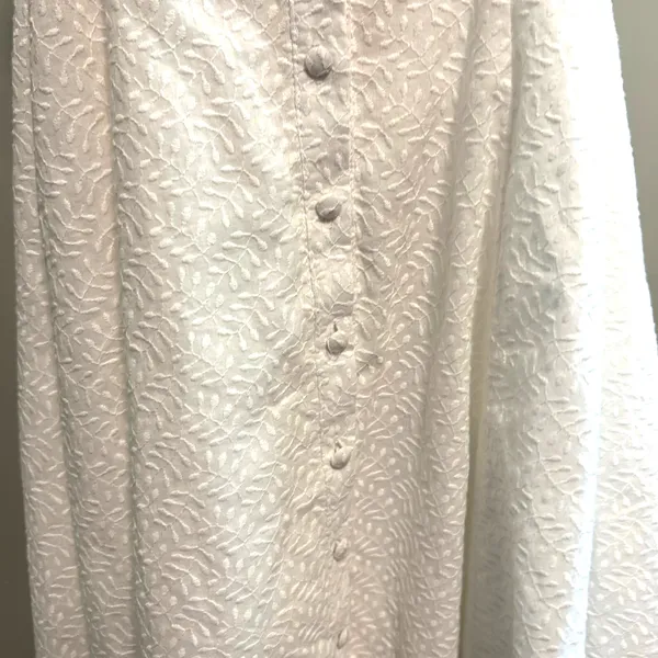 Chelsea & Violet White Embroidered Dress NWT 100% Cotton SZ L Embroidered LWD - Image 5