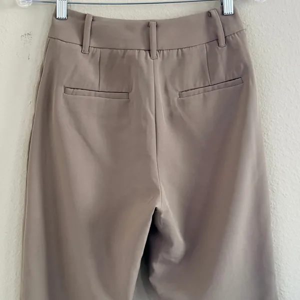 Quince Stretch Straight Leg Trouser Pants‎ Women XS Taupe Brown Minimalist NWT - Image 4