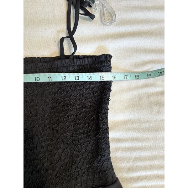 Naked‎ Zebra Black Jogger Style Smocked Body Jumpsuit Size L Adj Ties - Image 2