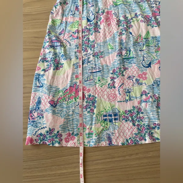 Lilly Pulitzer Floral Print Dress with Gold Accents - Image 5