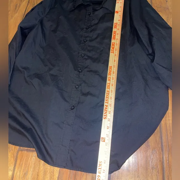 Roaman's black button up top shirt EUC woman’s 1X - Image 4