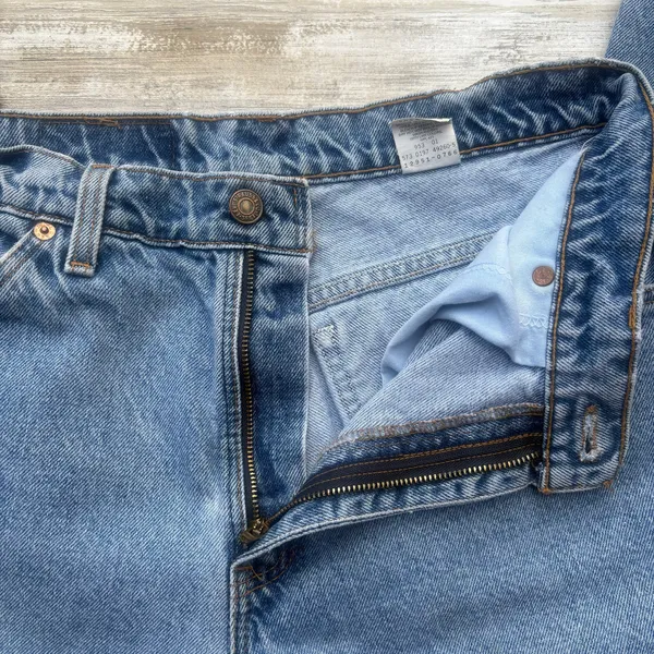 VTG Levi’s 951 Jeans Orange Tab 28x27 Relaxed Tapered Light Wash Mom‎ USA Made - Image 8