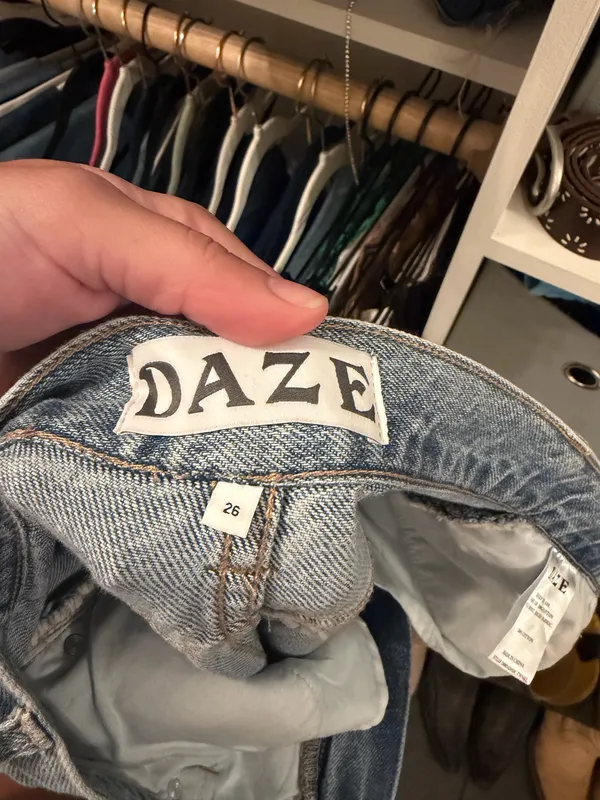 Daze Studded Wide Leg Jeans Blue Size 0 - Image 4