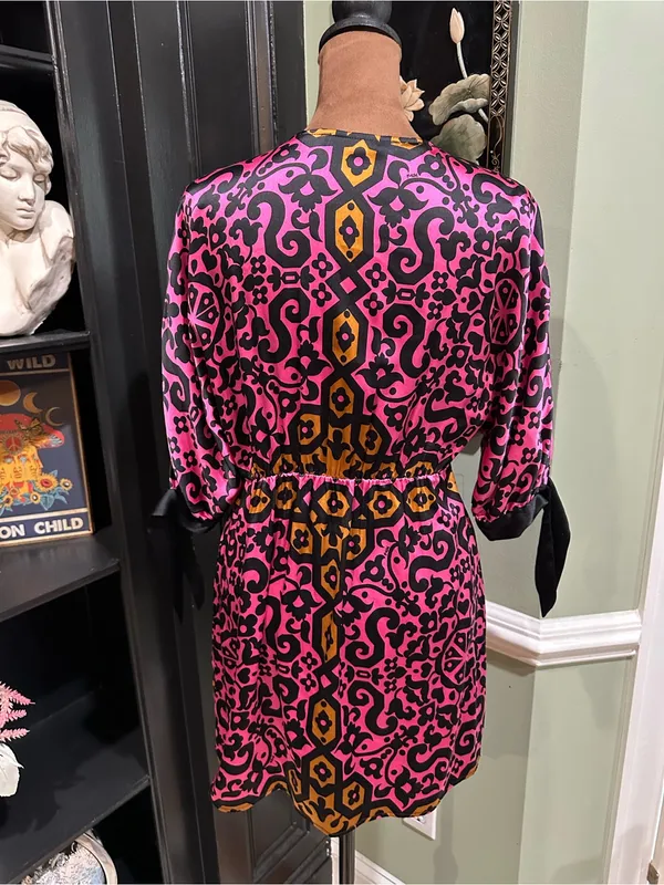 Hale Bob Silk Bohemian Tunic Dress – Size Small - Image 8
