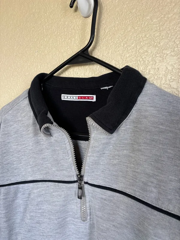 Vintage Grey Quarter Zip Gray Size undefined - Image 3