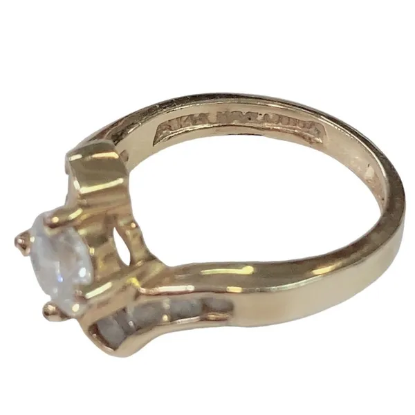 14K Hard Gold Electroplated CZ Ring Sz 7‎ - Image 5