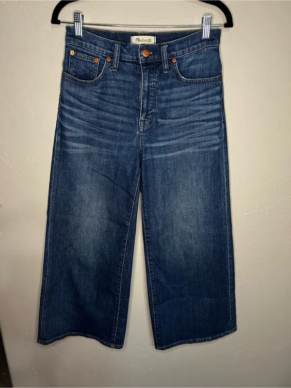 Madewell High‎ Rise Wide Leg Crop Denim Jeans - Image 2
