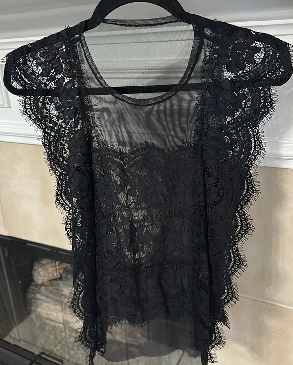 Boutique Sheer Lace Top - Image 2