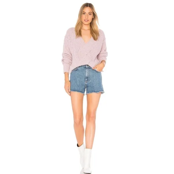 Free People Purple Coco V Neck Knit Sweater - Image 2