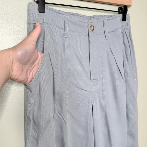 Madewell The Petite Neale Straight Leg‎ Pants Drapeweave Overcast Blue 4 Petite - Image 9