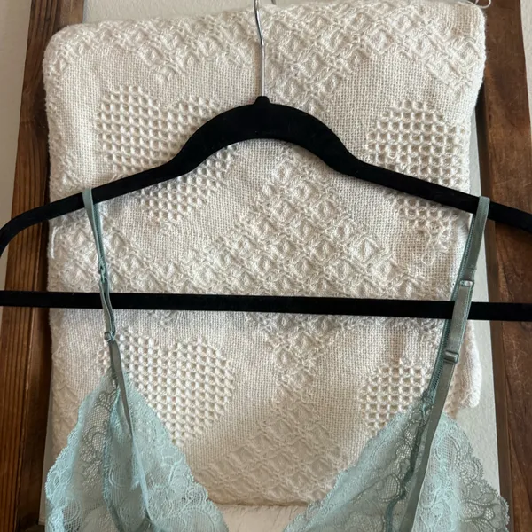 NWOT Victoria’s Secret Sage Green Lace & Mesh Open Front Slip Dress - Image 5