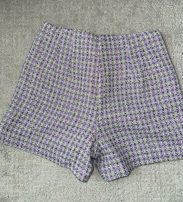 Loft high-waisted purple shorts - Image 9