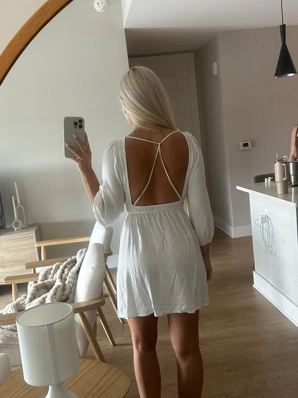 Pull & Bear White Dress - Image 2