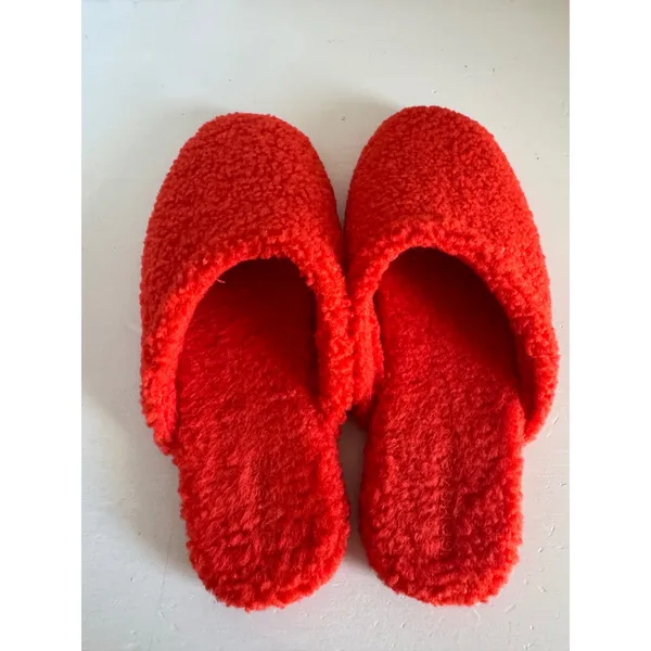 Bombas‎ women's Sunday Mule Slipper in bright rust orange size 10 - Image 6