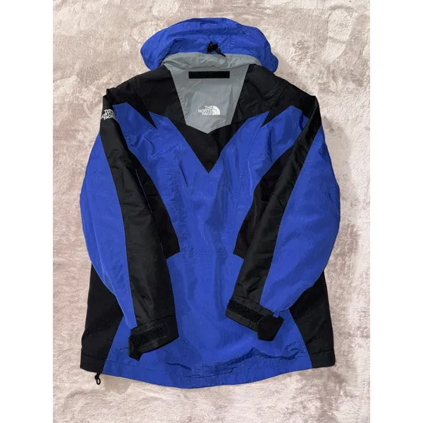 Vintage The North Face Women's Blue Black Hooded Ski Jacket Size 12 Waterproof - Image 7