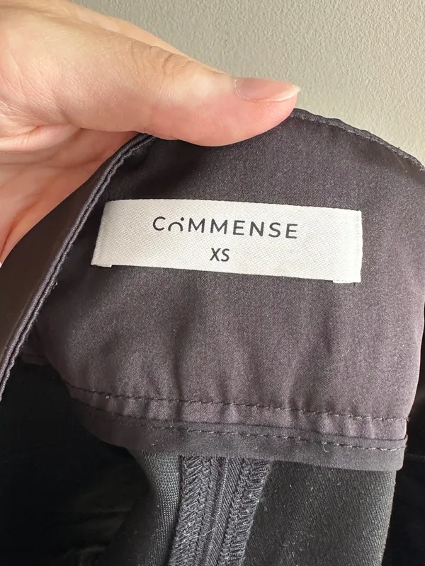 Commense High Waisted Satin Band Mini Skort, Black, Size XS - Image 6