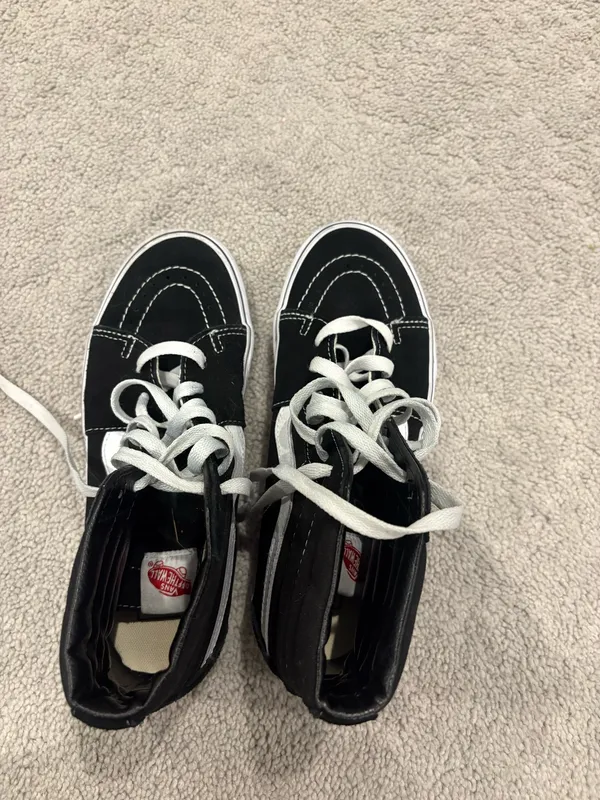 black and white vans size 8  - Image 2
