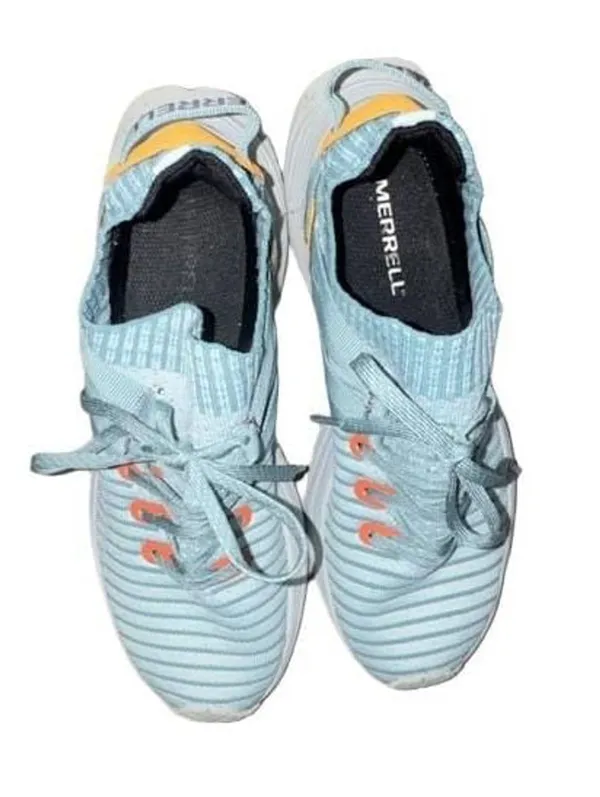 Merrell Embark Lace Size 9 Harbor Grey Teal Orange Sneaker J067274 - Image 5