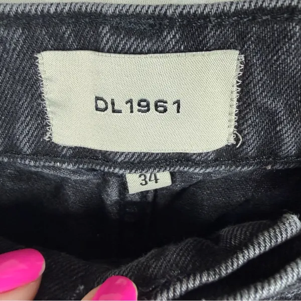 DL1961 Black Hepburn Wide Leg 27” Jeans‎ - Image 4