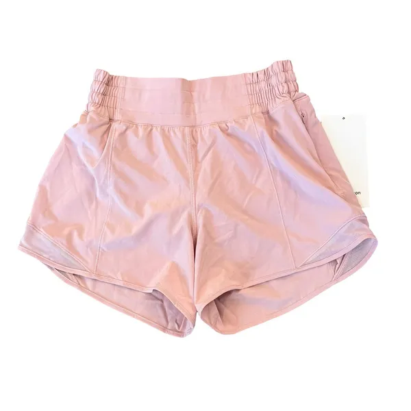 Lululemon Hotty Hot High Rise Shorts Women’s Size 4 Pink Haze 4” Lined Run NEW - Image 3