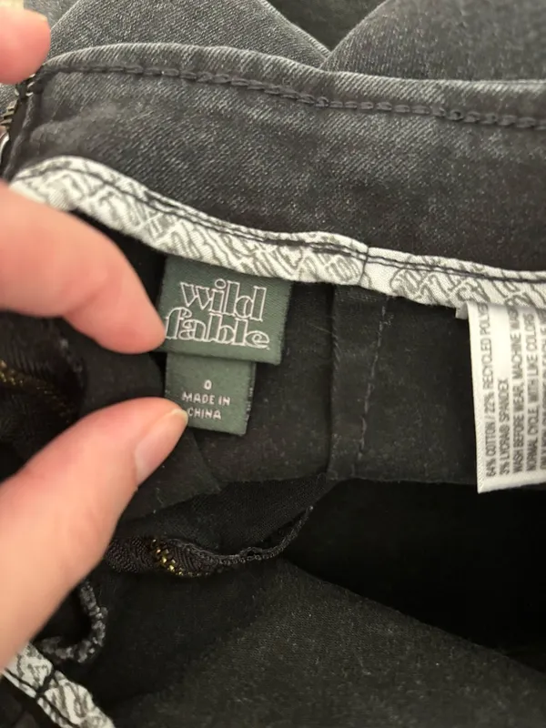 Wild Fable Black Denim Skirt Mini - Image 3