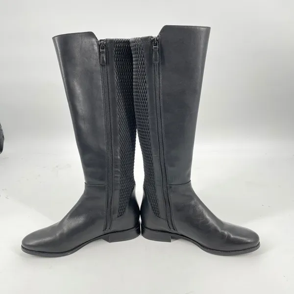 Cole Haan Black‎ Leather Knee High Riding Boots Women's Size 6B Equestrian - Image 3
