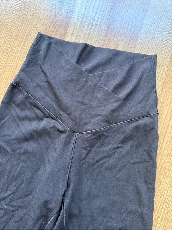 OFFLINE By Aerie Real Me High Waisted Crossover Flare Legging Brown Small - Image 3