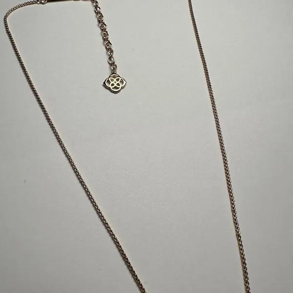 Kendra Scott Leanor Druzy Pendant Rose Gold Tone Necklace Adjustable Length - Image 6