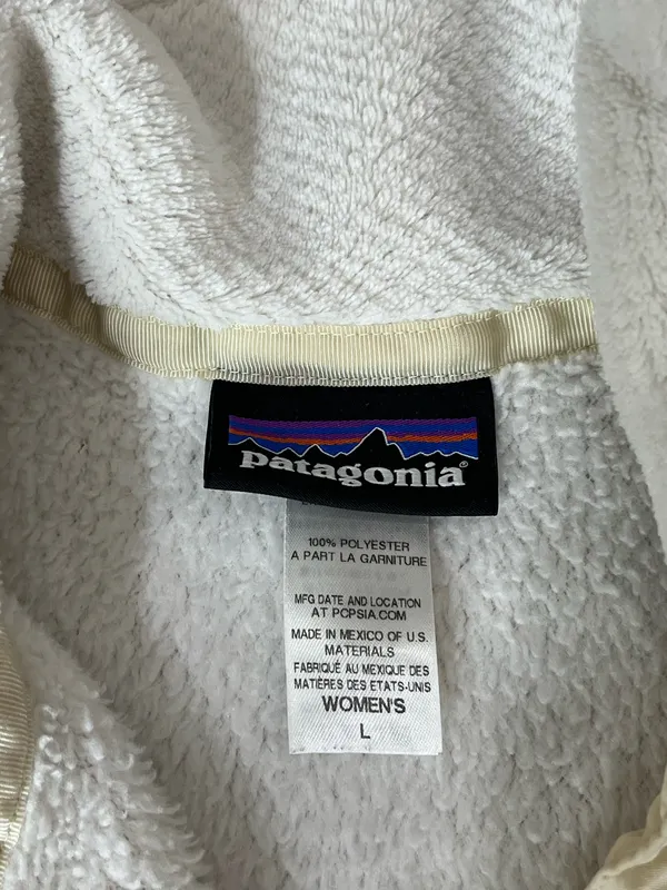 Patagonia Women's Re-Tool Snap-T Fleece Size L White - Image 4