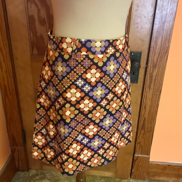 Princess Highway Floral Mini Skirt Size 10 Retro Mod 70s Style - Image 7