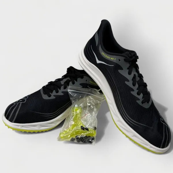HOKA Crescendo MD 2 Track Spikes Black/White Men 7.5/Women 9 Style 1155116 - Image 7