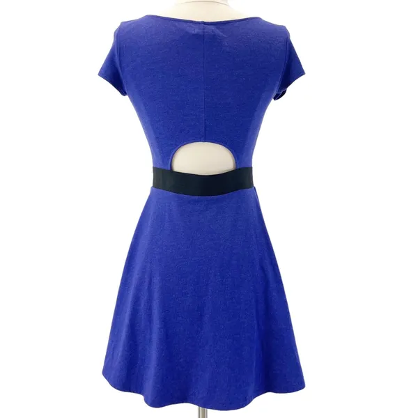 American Eagle Skater Dress Womens‎ Size Small Colorblock Stretch Retro Mini - Image 3