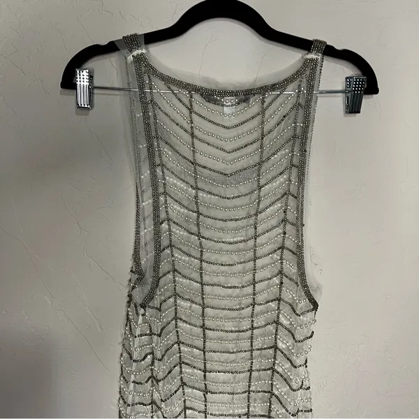 Urban Outfitters‎ UO Twiggy Sheer Embellished Beaded Mesh Mini Dress - Image 10