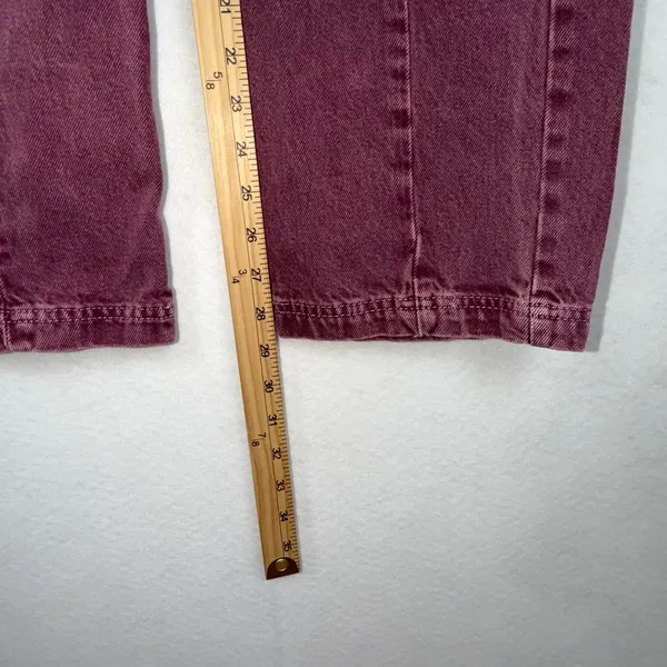 BDG Cargo Jeans Womens 26 100% cotton Plum Purple High Rise Straight Leg Denim - Image 3