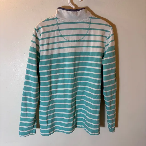 L.L. Bean Cotton Rugby Striped Henley‎ Size Medium - Image 7
