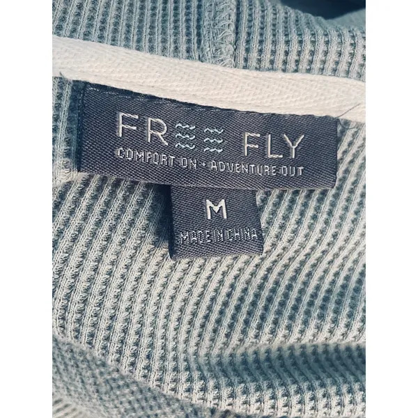 Free Fly Womens Hoodie Medium Fitted Waffle Knit Bamboo Outdoor Adventure Fun - Image 10