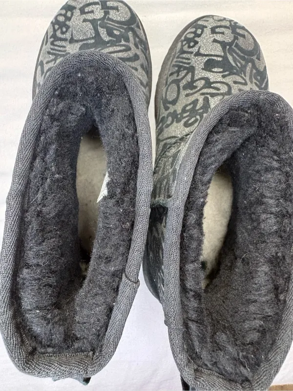 UGG Classic Mini Sparkle Graffiti Black Boots Women’s 7 1107034 - Image 10