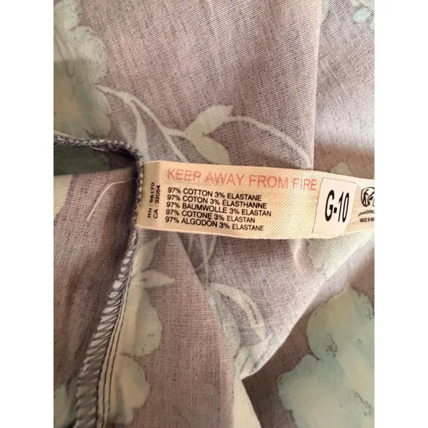 Free‎ People NWOT Meet Me In Maui Floral Mini Dress Teal Gray Ruched L Summer - Image 7