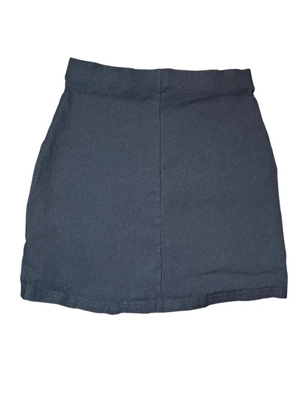 Classic Black Mini Skirt with Back Slit Size XS - Image 3