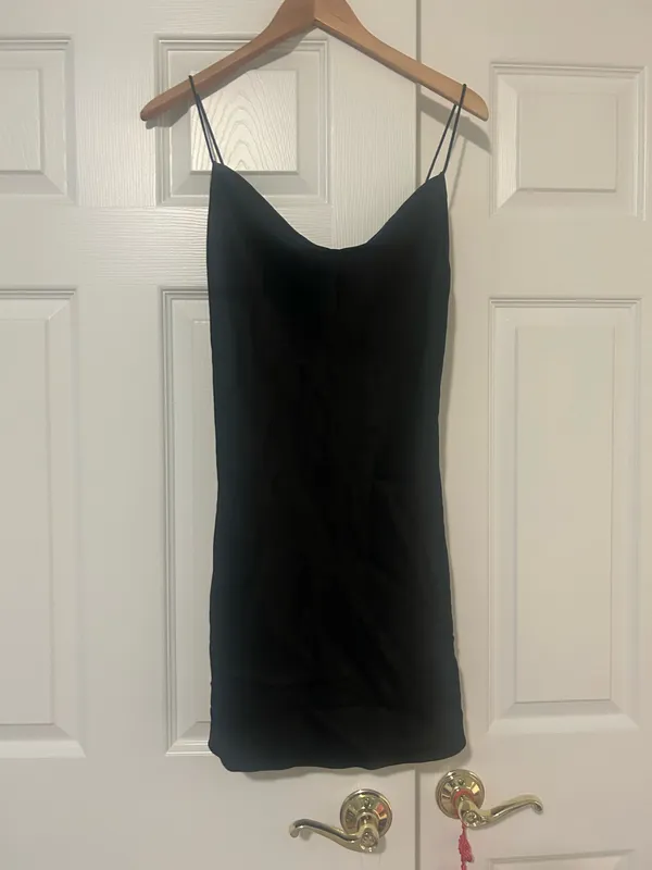 Alice + Olivia Black Slip Mini Dress - Image 3
