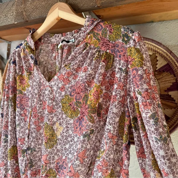 Joie ☀️  pink floral peasant top - Image 7