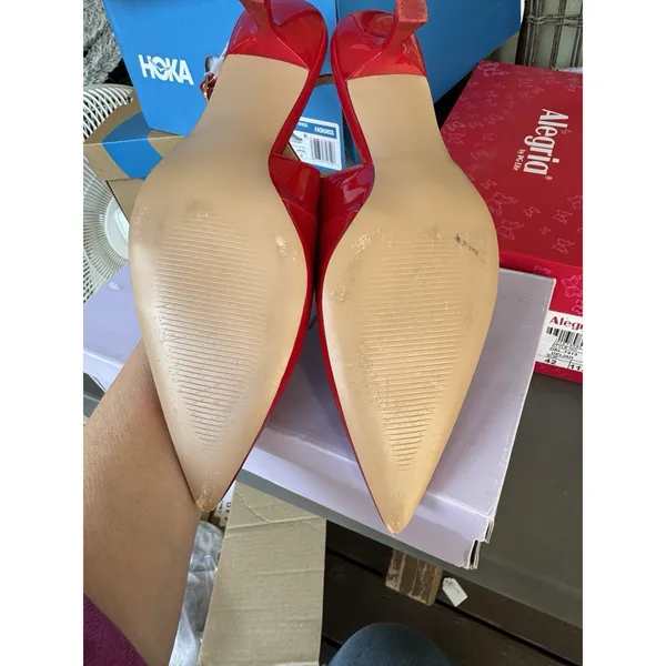 Steve Madden Women's US 7.5 Valeriee Heel Pointed Toe Pump Red‎ Patent - Image 7