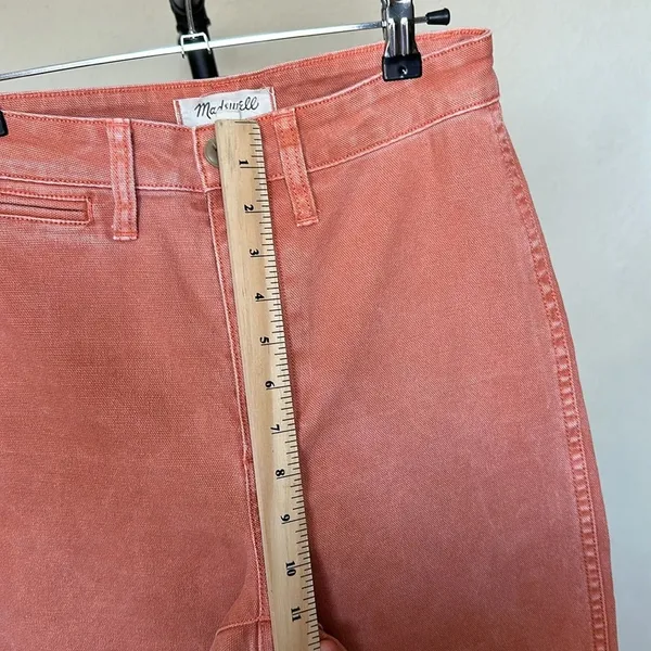 Madewell Slim Emmett Wide-Leg Crop Pants in Sweet Dahlia Size 25‎ - Image 6