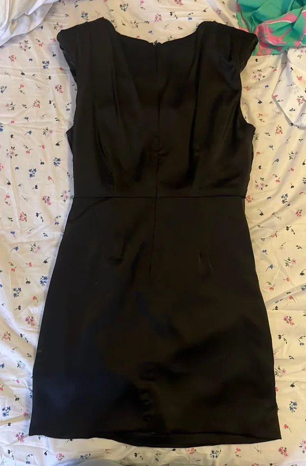 DO+BE Satin Black Mini Dress - Image 3