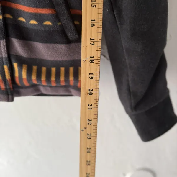 O'Neill Jacket Western Small Aztec‎ Stripe Hooded Button Peacoat Southwest - Image 8