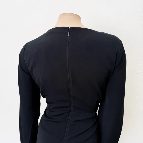 [Abercrombie & Fitch] Black Long Sleeve Cutout Tie Front Mini Dress NWT Sz Large - Image 5