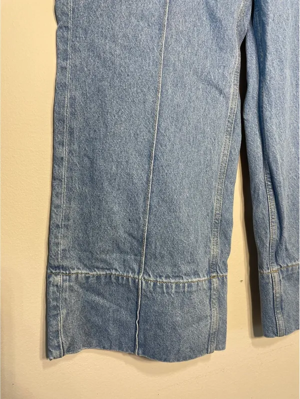 Zara Z1975 High-Waisted Front Seam Wide-Leg Jeans Minimalism - Image 6