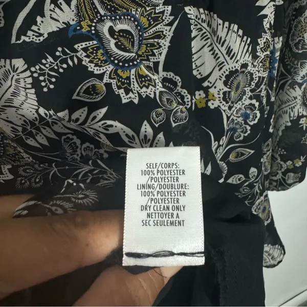 Bailey 44 Viola Floral Ruffle Chiffon Mini Dress Black Multi Size 6 Feminine‎ - Image 10