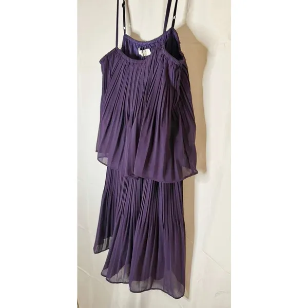 EXLURA Romper Dress Spaghetti Strap Pleated Romper sz. L - Image 10