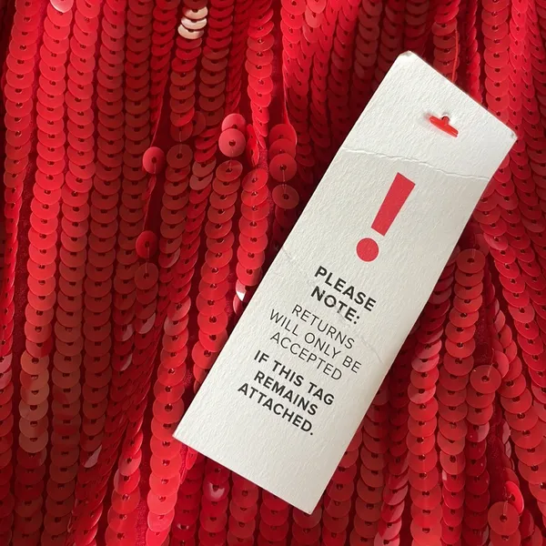 NWT BARDOT Women's Beckett Sequin Slit Sheath Dress In Lipstick Red SZ-4 - Image 7